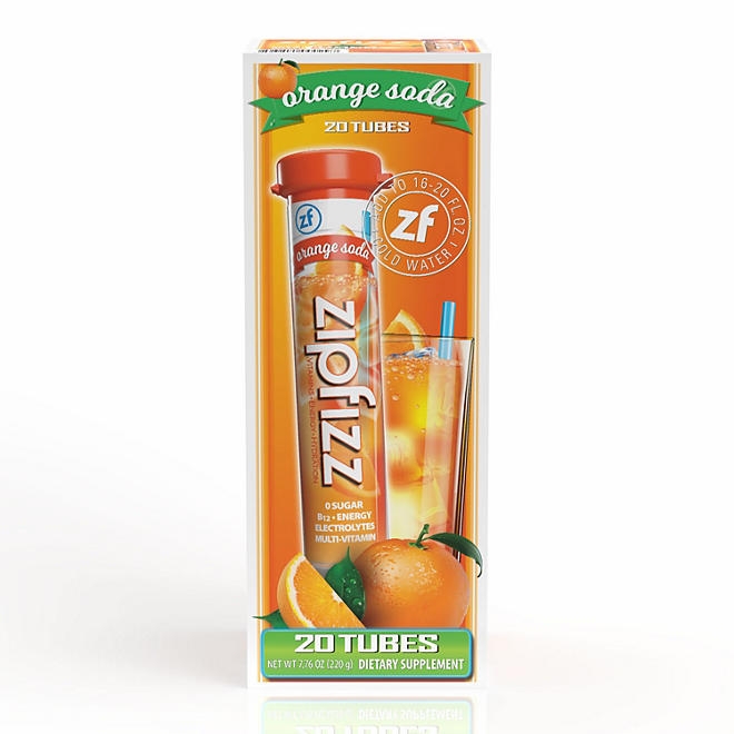 Zipfizz Energy Multi-Vitamin Hydration Drink Mix, Orange Soda, 20 ct. - Image 2
