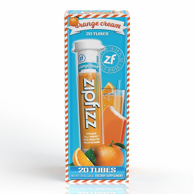 Zipfizz Energy Multi-Vitamin Hydration Drink Mix, Orange Cream, 20 ct. - Image 2