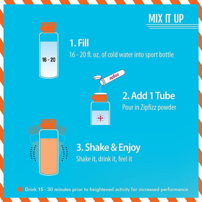 Zipfizz Energy Multi-Vitamin Hydration Drink Mix, Orange Cream, 20 ct. - Image 7