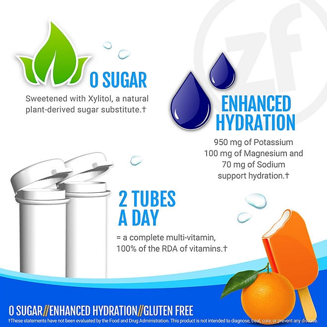 Zipfizz Energy Multi-Vitamin Hydration Drink Mix, Orange Cream, 20 ct. - Image 8