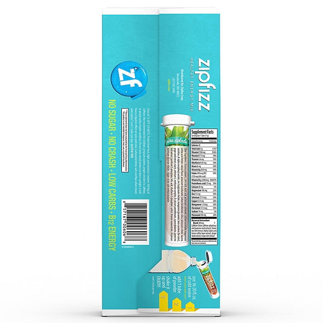 Zipfizz Energy Multi-Vitamin Hydration Drink Mix, Pina Colada, 20 ct. - Image 3