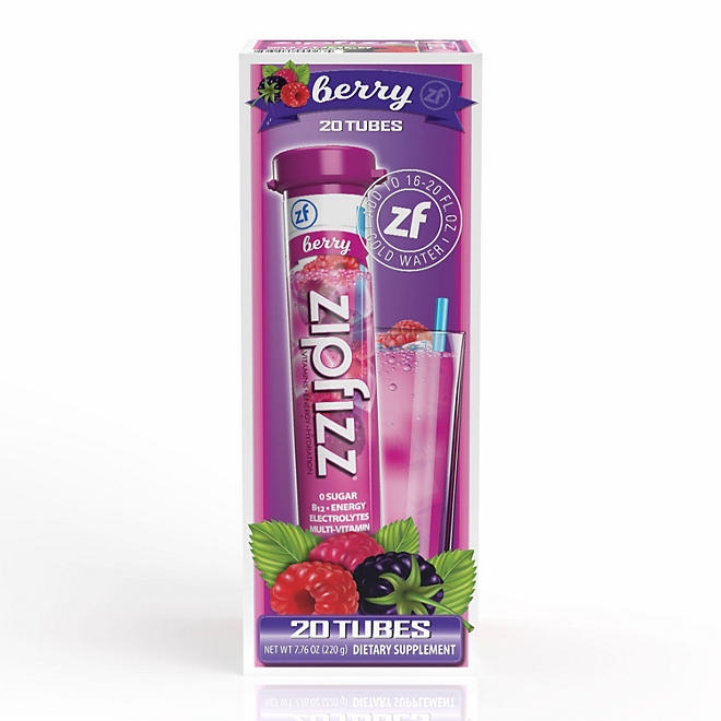 Zipfizz Energy Multi-Vitamin Hydration Drink Mix, Berry, 20 ct. - Image 2
