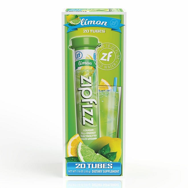 Zipfizz Energy Multi-Vitamin Hydration Drink Mix, Limon, 20 ct. - Image 2
