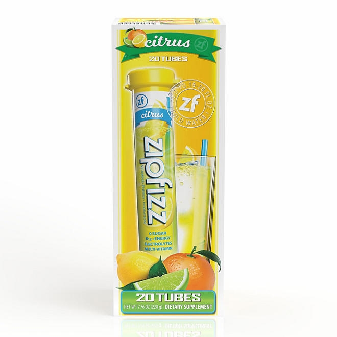 Zipfizz Energy Multi-Vitamin Hydration Drink Mix, Citrus, 20 ct. - Image 2