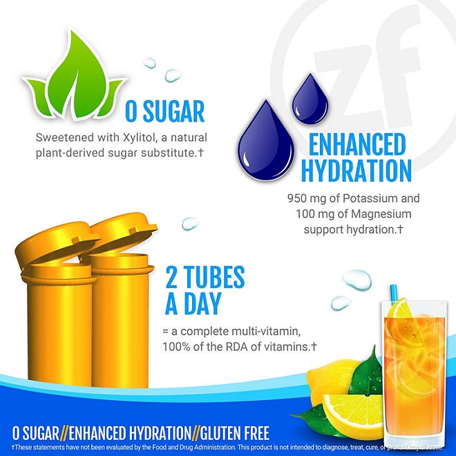 Zipfizz Energy Multi-Vitamin Hydration Drink Mix, Lemon Iced Tea, 20 ct. - Image 8