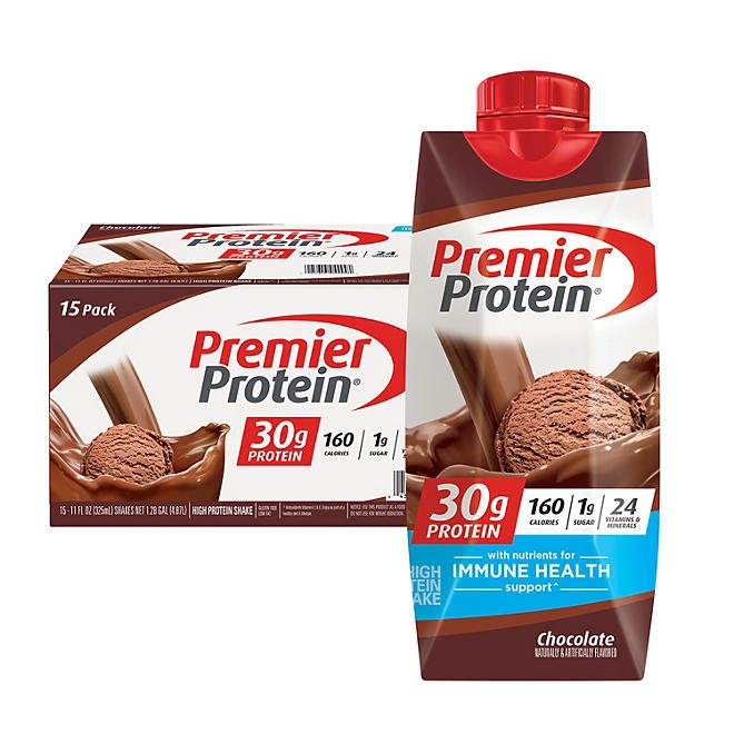 Premier Protein 30g High Protein Shake, Chocolate, 11 fl. oz., 15 pk. - Image 2