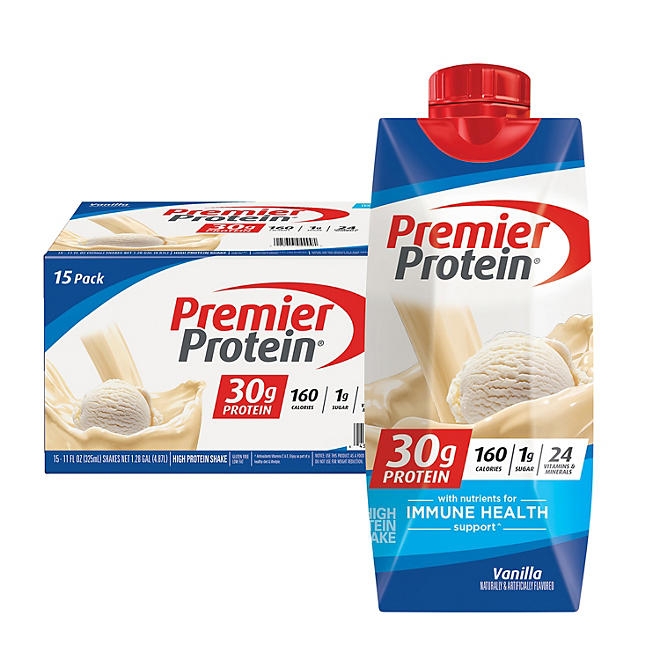 Premier Protein 30g High Protein Shake, Vanilla, 11 fl. oz., 15 pk. - Image 2