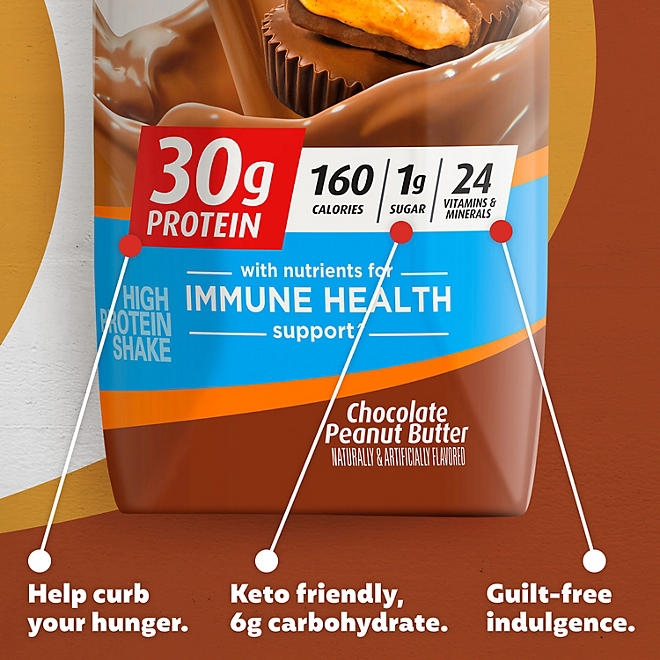 Premier Protein 30g High Protein Shake, Chocolate Peanut Butter, 11 fl. oz., 15 pk. - Image 6