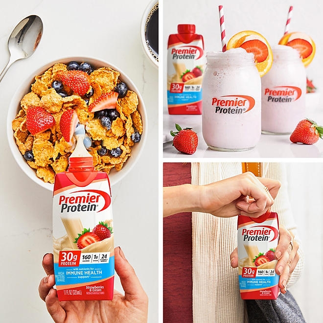 Premier Protein 30g High Protein Shake, Strawberries & Cream 11 fl. oz., 15 pk. - Image 7