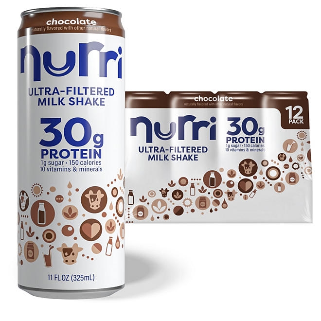 Nurri 30g Protein Chocolate Milk Shake 11 fl. oz., 12 pk. - Image 2