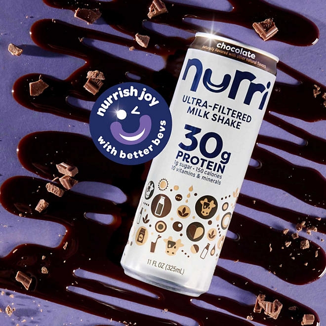 Nurri 30g Protein Chocolate Milk Shake 11 fl. oz., 12 pk. - Image 8