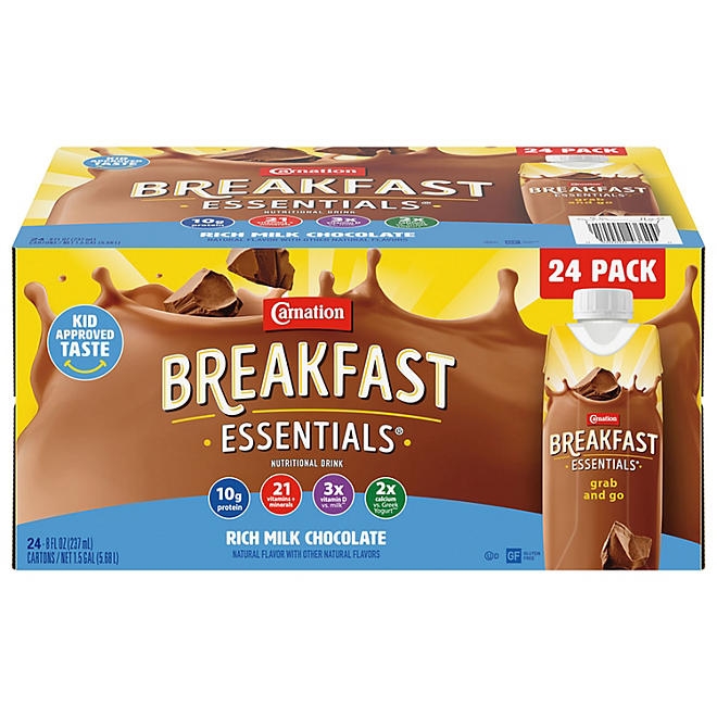 Carnation Breakfast Essentials Ready To Drink, Rich Milk Chocolate 8 oz., 24 pk. - Image 2