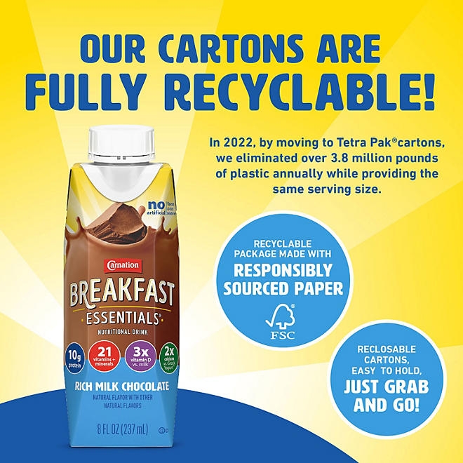 Carnation Breakfast Essentials Ready To Drink, Rich Milk Chocolate 8 oz., 24 pk. - Image 8