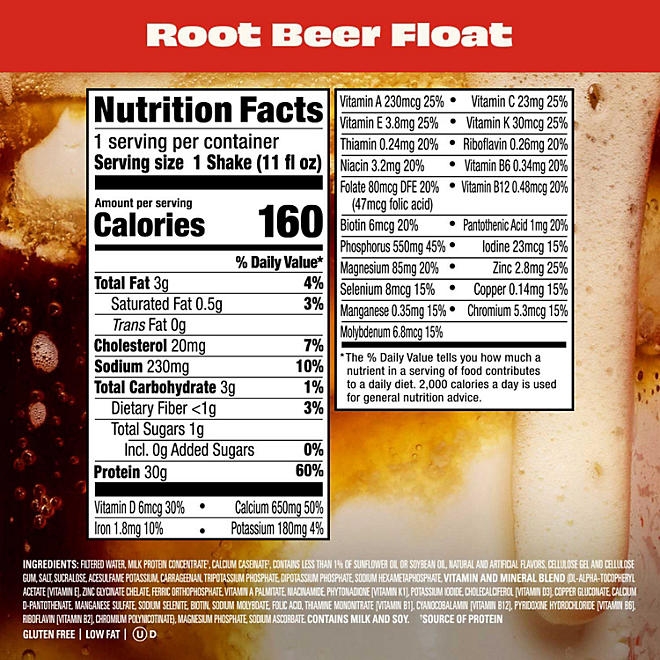 Premier Protein 30g High Protein Shake, Root Beer Float 11 fl. oz., 15 pk. - Image 3