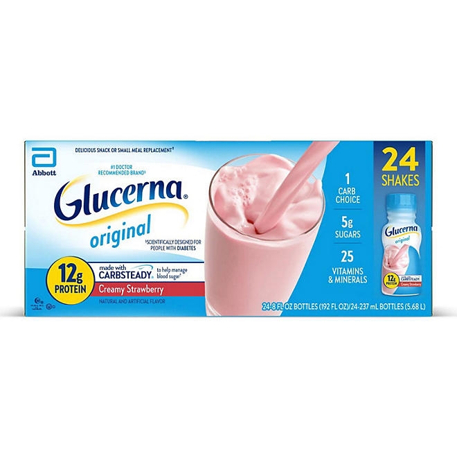 Glucerna 12g Protein Shake, Creamy Strawberry 8 fl. oz., 24 pk. - Image 2