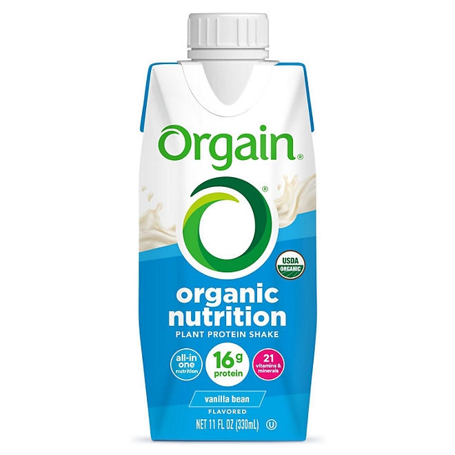 Orgain Organic Nutrition 16g Vegan Plant Based Protein Shake, Vanilla Bean 11 fl. oz., 12 ct. - Image 4
