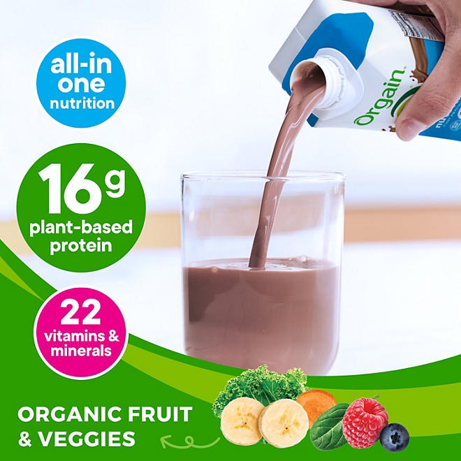 Orgain Organic Nutrition Vegan All-in-One Protein Plant Based RTD Shake, Smooth Chocolate 12 ct. - Image 5