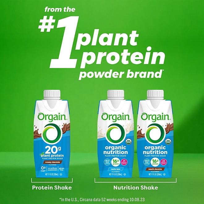Orgain Organic Nutrition Vegan All-in-One Protein Plant Based RTD Shake, Smooth Chocolate 12 ct. - Image 8