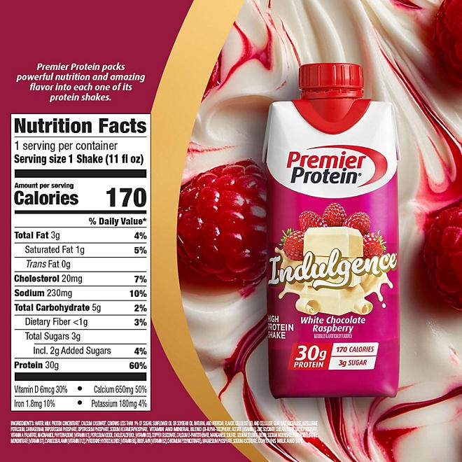 Premier Protein 30g High Protein Shake, Indulgence White Chocolate Raspberry 11 fl. oz., 15 pk. - Image 3