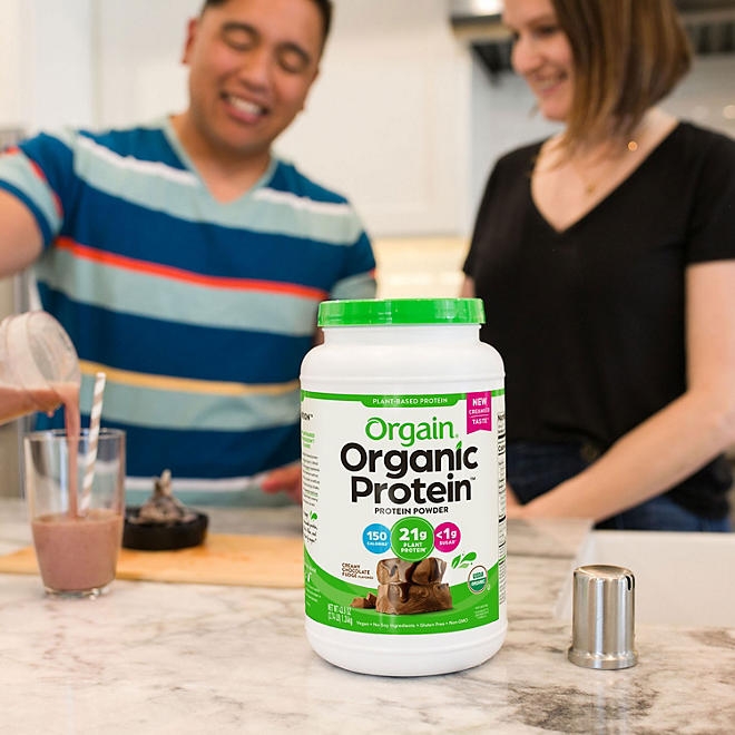 Orgain Organic 21g Plant-Based Protein Powder, Creamy Chocolate Fudge 2.74 lbs. - Image 8