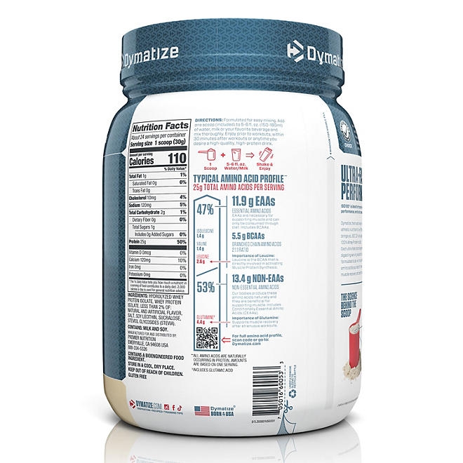 Dymatize ISO100 Hydrolyzed 25g 100% Whey Protein Powder, Gourmet Vanilla 1.6 lbs. - Image 4