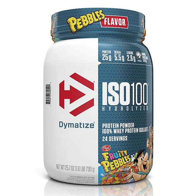 Dymatize ISO100 Hydrolyzed 25g 100% Whey Protein Powder, Fruity Pebbles 1.6 lbs. - Image 2