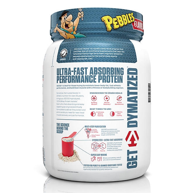 Dymatize ISO100 Hydrolyzed 25g 100% Whey Protein Powder, Fruity Pebbles 1.6 lbs. - Image 3