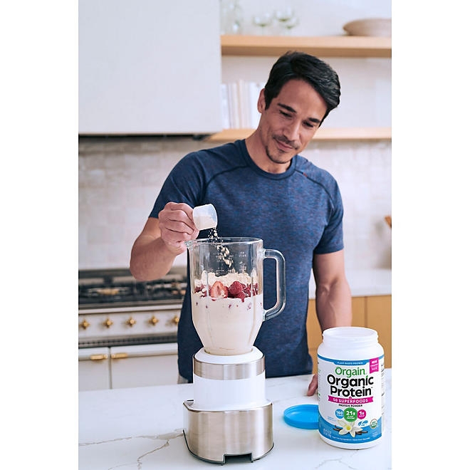 Orgain Organic 21g Plant-Based Protein Powder + Superfoods, Vanilla 2.7 lbs. - Image 7