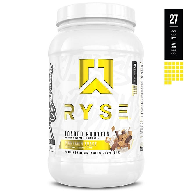 Ryse 25g Loaded Protein Powder, Cinnamon, 2 lbs. - Image 4
