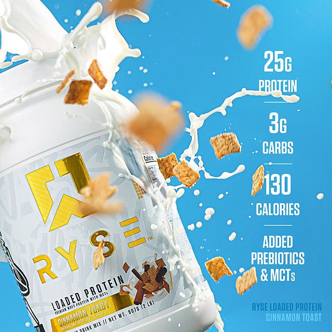 Ryse 25g Loaded Protein Powder, Cinnamon, 2 lbs. - Image 5