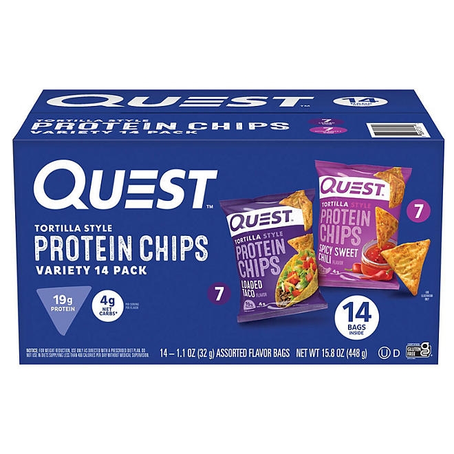 Quest Tortilla-Style 19g Protein Chips, Variety Pack, 14 ct. - Image 2