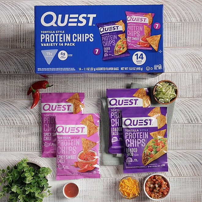 Quest Tortilla-Style 19g Protein Chips, Variety Pack, 14 ct. - Image 7