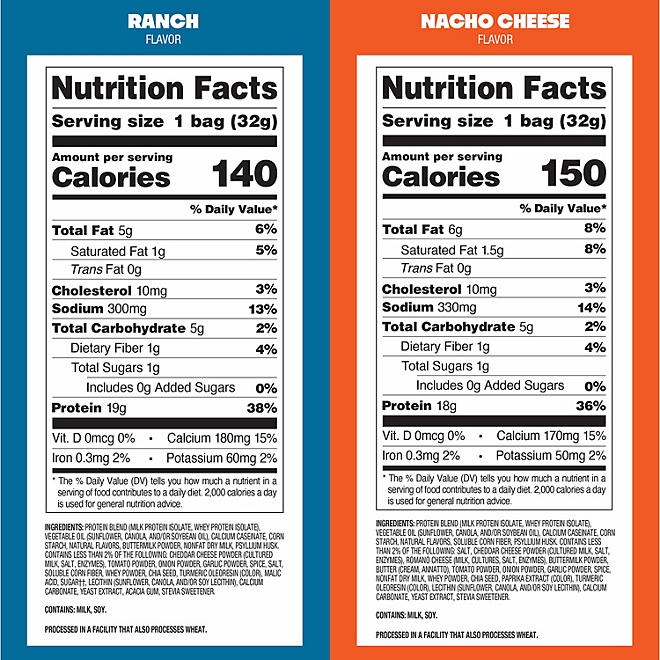 Quest Tortilla Style 18-19g Protein Chip Variety Pack, Nacho Cheese & Ranch, 14 ct. - Image 3