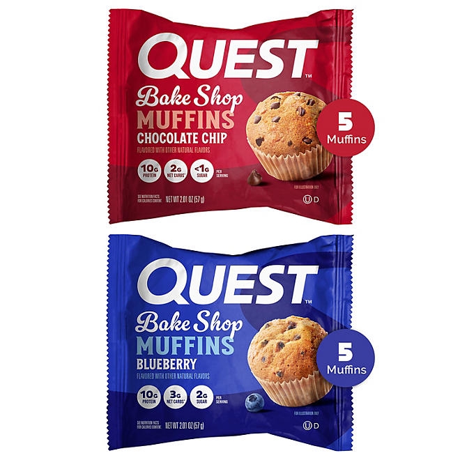 Quest Bake Shop 10g Protein Muffins, Variety Pack, 10 ct. - Image 4