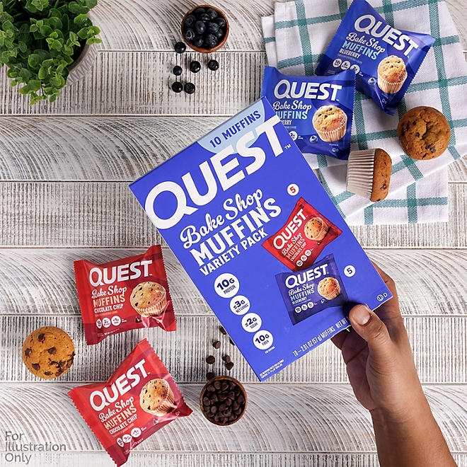 Quest Bake Shop 10g Protein Muffins, Variety Pack, 10 ct. - Image 6