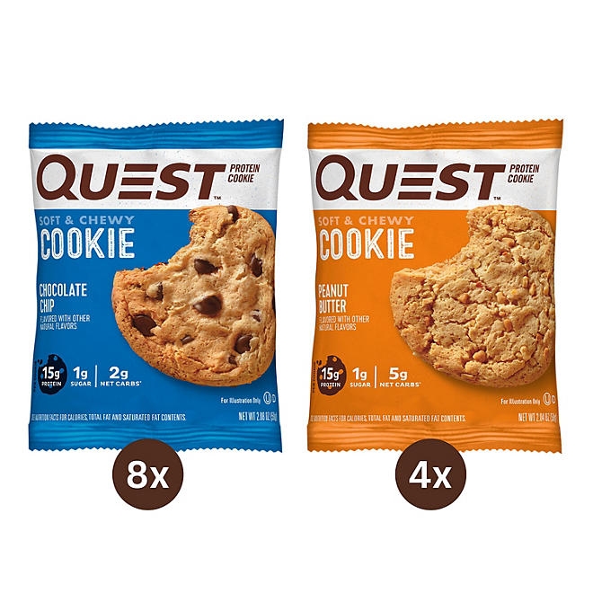 Quest Soft & Chewy 15g Protein Cookie, Variety Pack, 12 ct. - Image 4