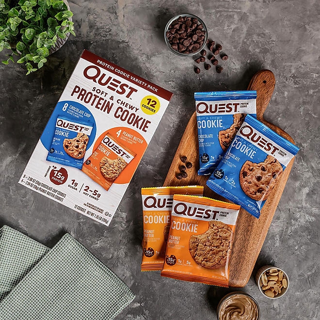 Quest Soft & Chewy 15g Protein Cookie, Variety Pack, 12 ct. - Image 6