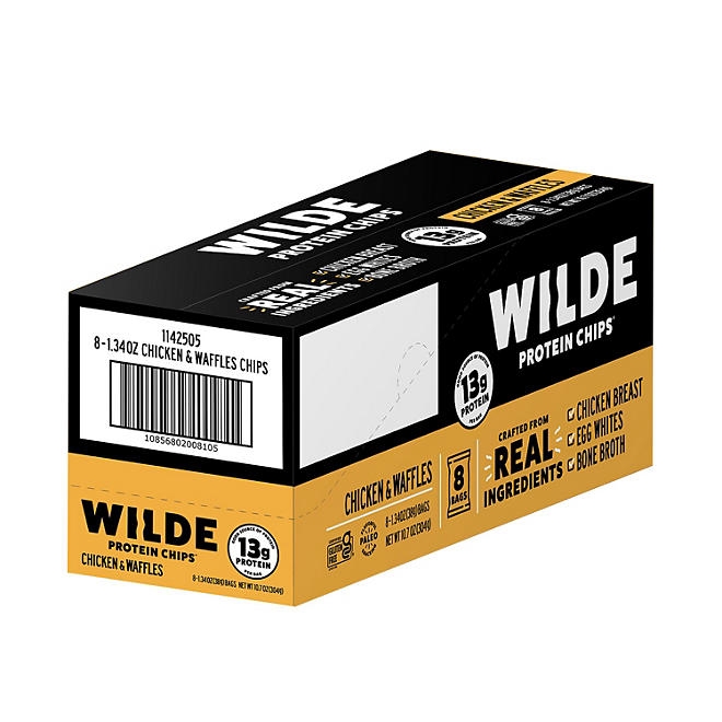 WILDE 13g Chicken & Waffles Protein Chips, 8 pk. - Image 2