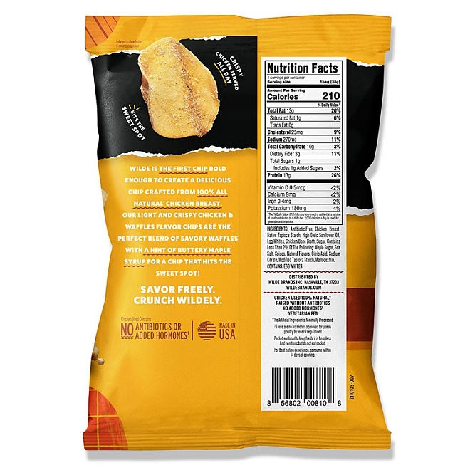 WILDE 13g Chicken & Waffles Protein Chips, 8 pk. - Image 4