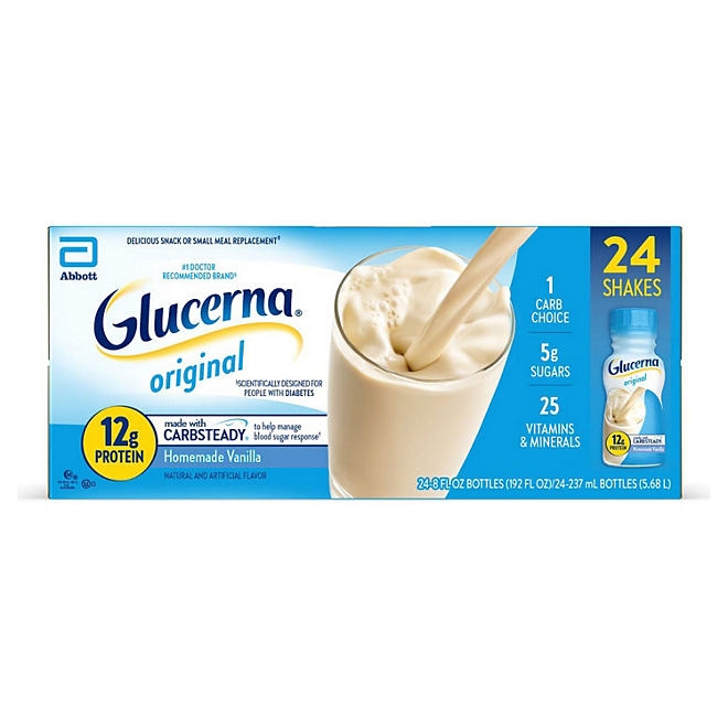 Glucerna 12g Protein Small Meal Replacement Shake, Homemade Vanilla 8 fl. oz., 24 pk. - Image 2