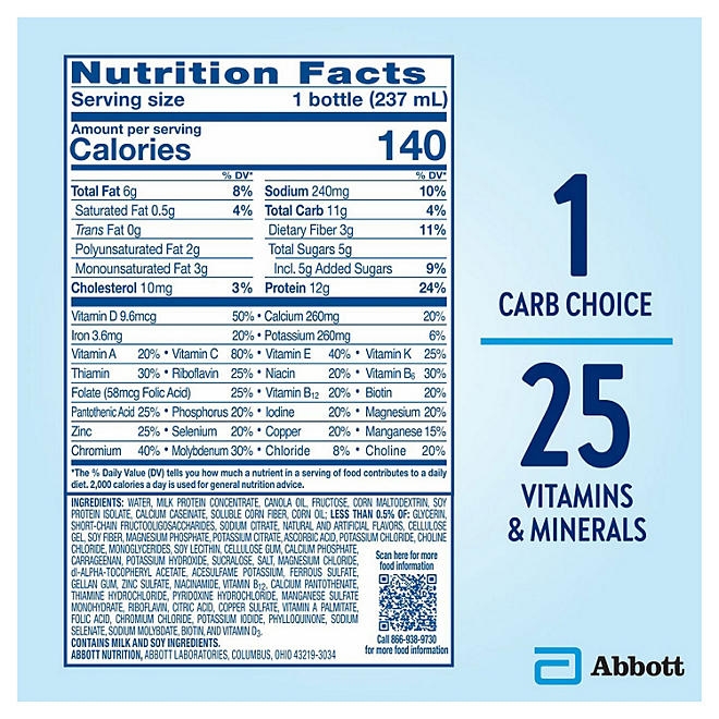 Glucerna 12g Protein Small Meal Replacement Shake, Homemade Vanilla 8 fl. oz., 24 pk. - Image 6