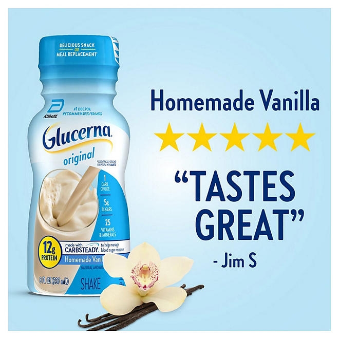 Glucerna 12g Protein Small Meal Replacement Shake, Homemade Vanilla 8 fl. oz., 24 pk. - Image 8