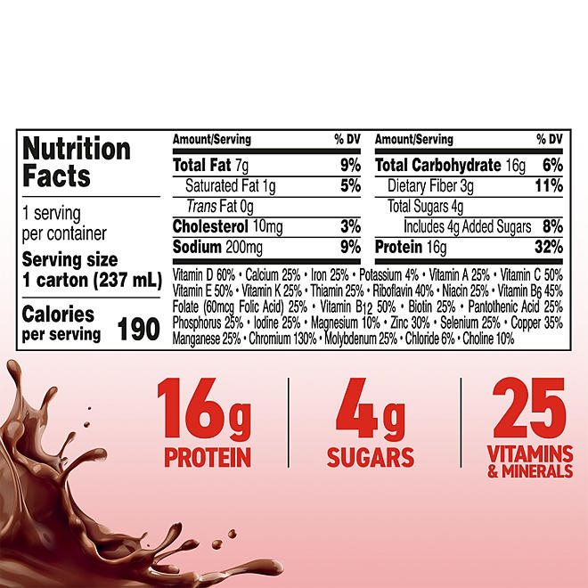BOOST Glucose Control Nutritional Drink, Chocolate, 8 fl. oz., 24 pk. - Image 3
