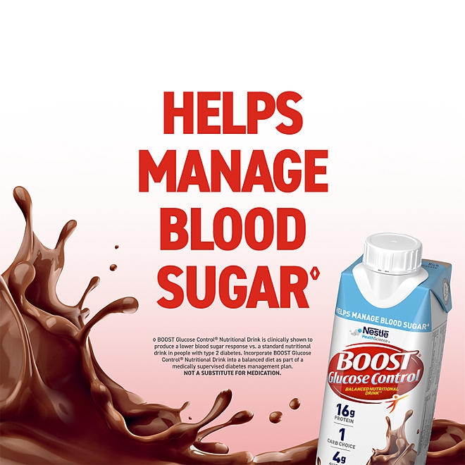 BOOST Glucose Control Nutritional Drink, Chocolate, 8 fl. oz., 24 pk. - Image 6