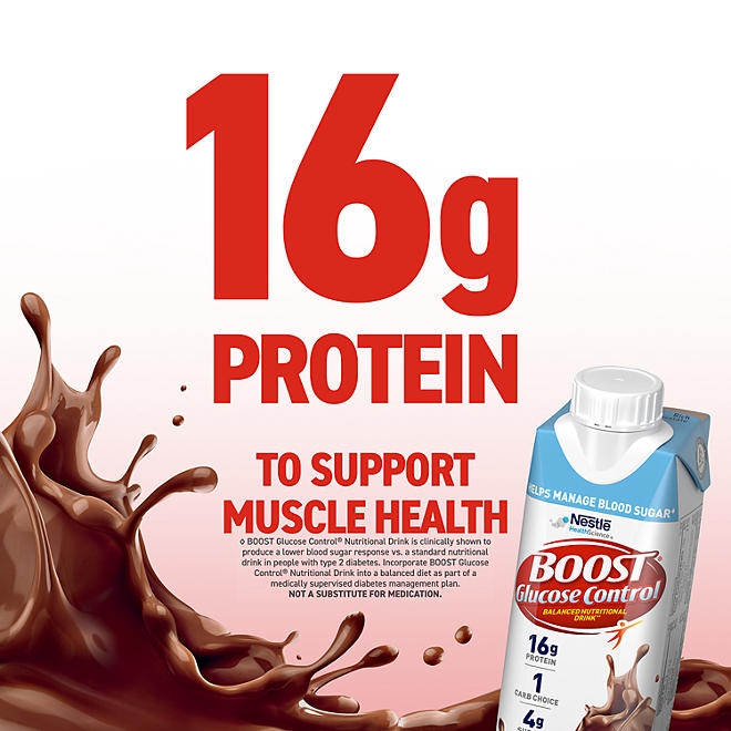BOOST Glucose Control Nutritional Drink, Chocolate, 8 fl. oz., 24 pk. - Image 7