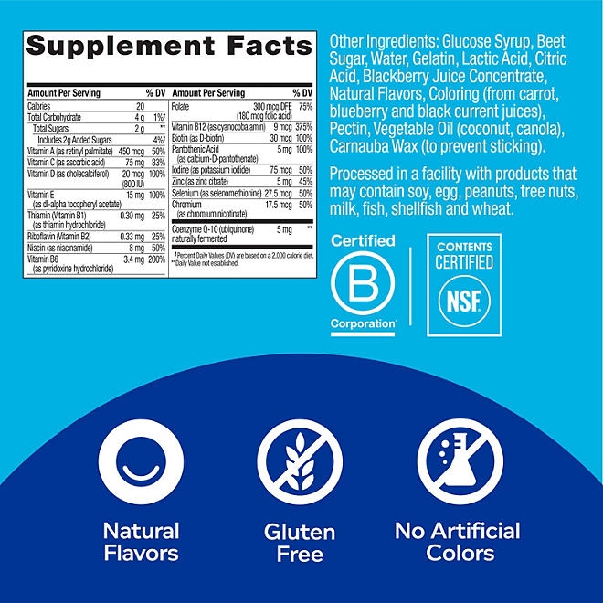 OLLY Men's Multivitamin Gummy, Blackberry, 200 ct. - Image 5