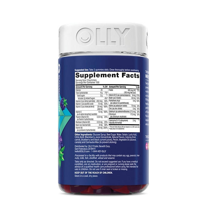 OLLY Men's Multivitamin Gummy, Blackberry, 200 ct. - Image 9