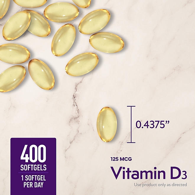 Member's Mark Vitamin D3 Softgels, 125 mcg, 400 ct. - Image 4