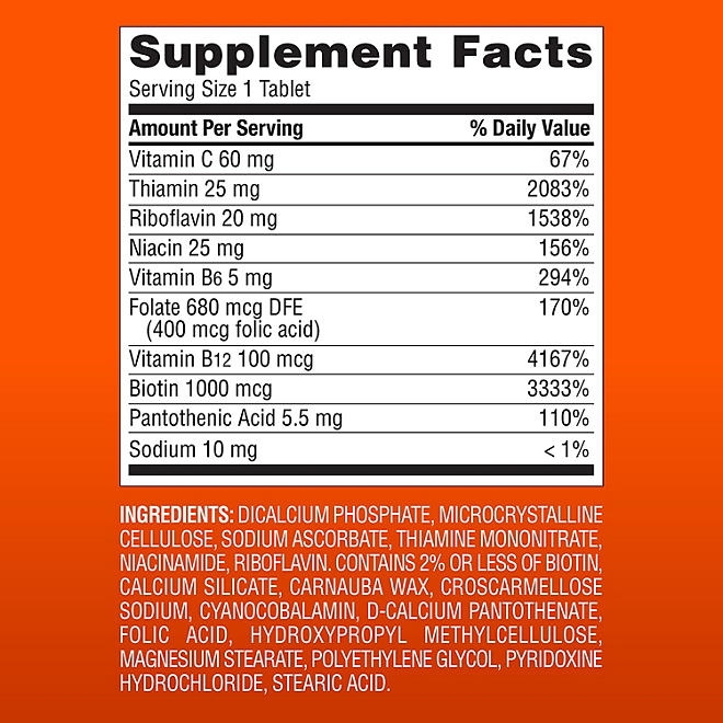 Member's Mark Super B-Complex Tablets, 300 ct. - Image 3