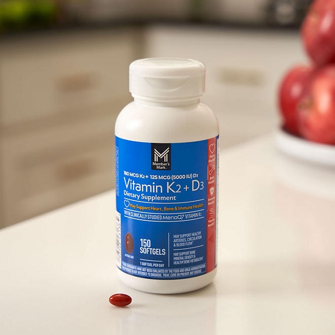Member's Mark Vitamin K2 + D3 Softgels, 150 ct. - Image 8